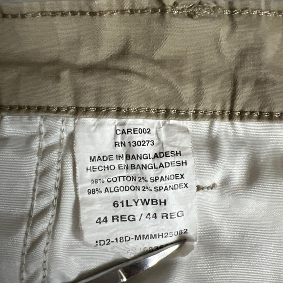 Wranglers Men's Shorts Flat Front Zip Pocket Bermuda Size 44 Khaki Beige - Picture 5 of 7